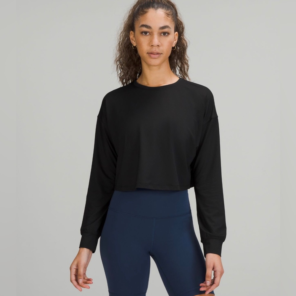 Lululemon Muscle Love Long-Sleeve shirt - black- size 6